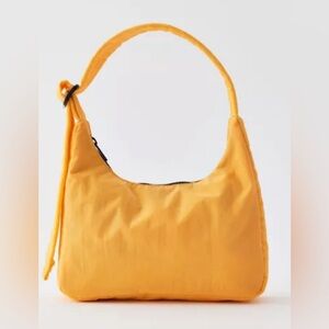 BAGGU Mini Recycled Nylon Shoulder Bag- Mango/yellow